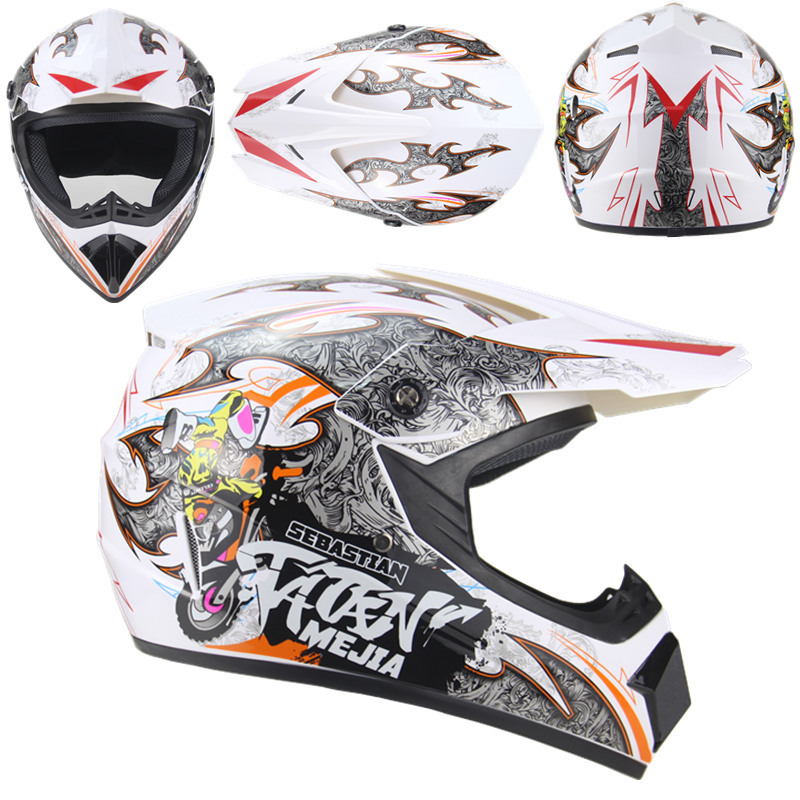 Edición de comercio exterior exclusivo transfronterizo personalizado ATV casco de equitación juventud bicicleta de montaña fuego fantasma casco completo DH Kart casco