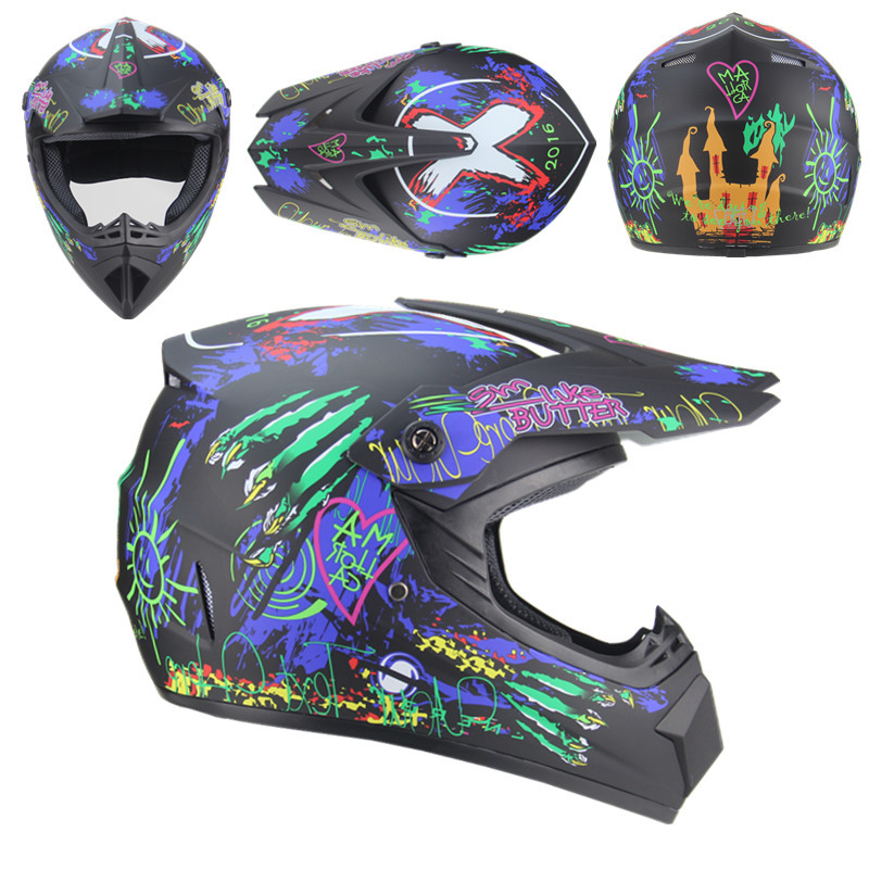 Edición de comercio exterior exclusivo transfronterizo personalizado ATV casco de equitación juventud bicicleta de montaña fuego fantasma casco completo DH Kart casco