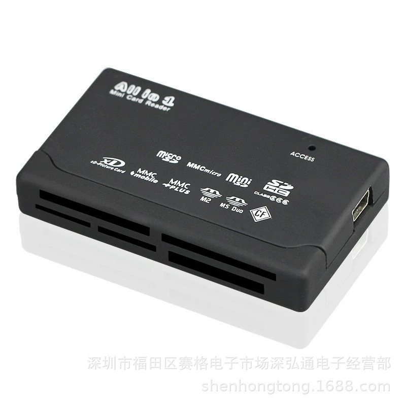 Spot USB2.0 card reader multi -pair high -speed mobile phone memory card TF/CF six -in -one password box reader