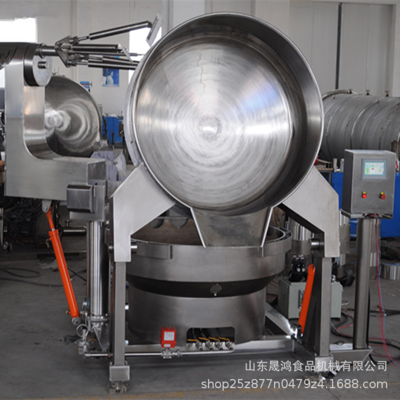 月饼馅料炒馅机器 莲蓉馅料行星搅拌炒锅 全自动肉松馅料翻炒锅