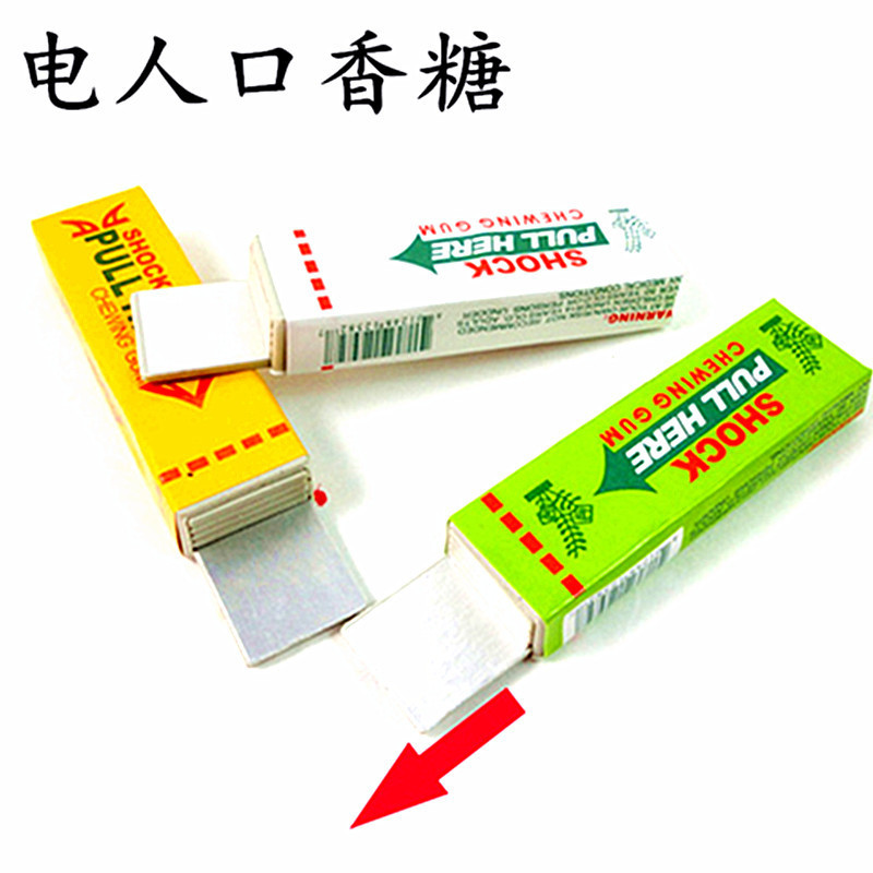Electric man chewing gum charged chewing gum trick Electric Man toy wholesale electric shock trick man toy electric pen