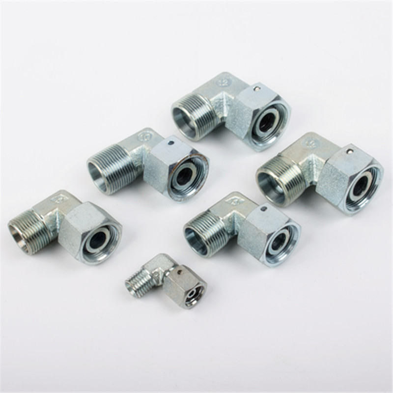 XT卡套式穿钢丝弯头高压油管液压接头 2D9 2C9