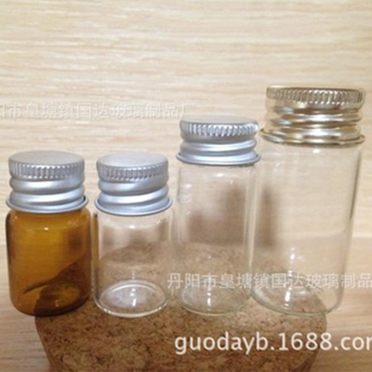 厂家供应 10ml螺旋开启玻璃收纳瓶标配塑料盖PE垫片