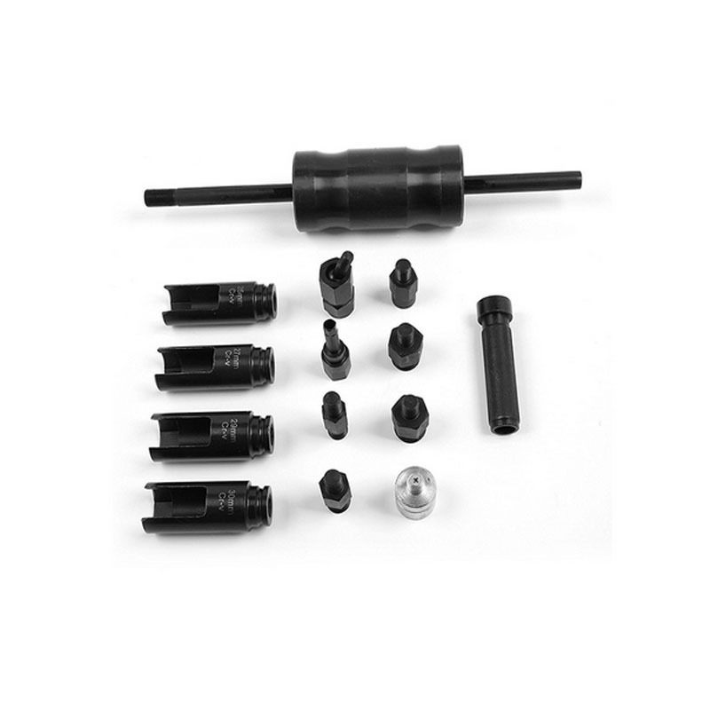 14 piezas de inyector de combustible diesel, desmontaje, inyector, extractor, herramienta de reparación de motor, reparación de automóviles, herramienta de extractor de mantenimiento de automóviles