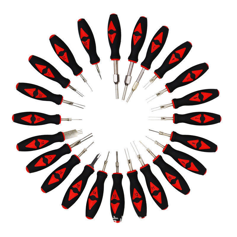 23 piezas del arnés de cableado del coche enchufe desbloqueo terminal extractor aguja removedor de enchufe terminal arnés de cableado herramienta de desbloqueo