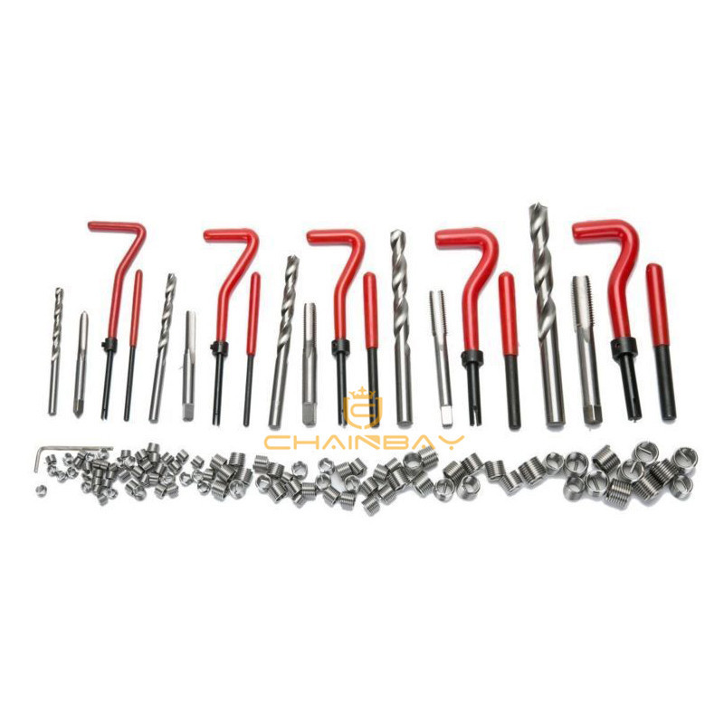 Herramienta de reparación de roscado de alta calidad de 131 piezas de roscado, bujía, roscado de roscado, reparación de automóviles, kit de protección de automóviles