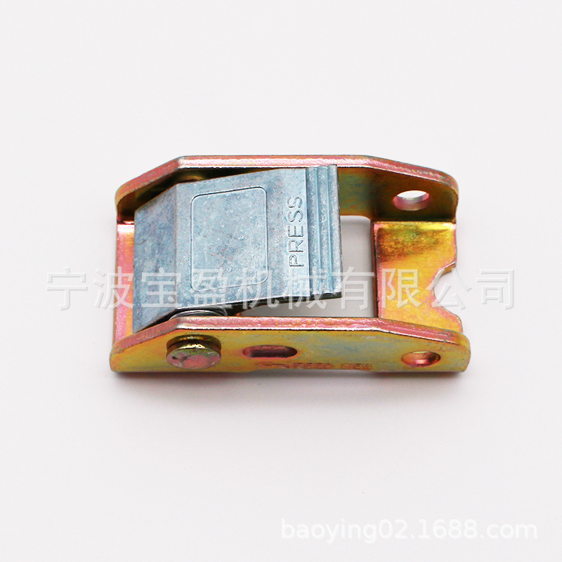 1寸铁壳锌压扣织带扣汽车拖车带牵引绳配件户外高空安全带配件