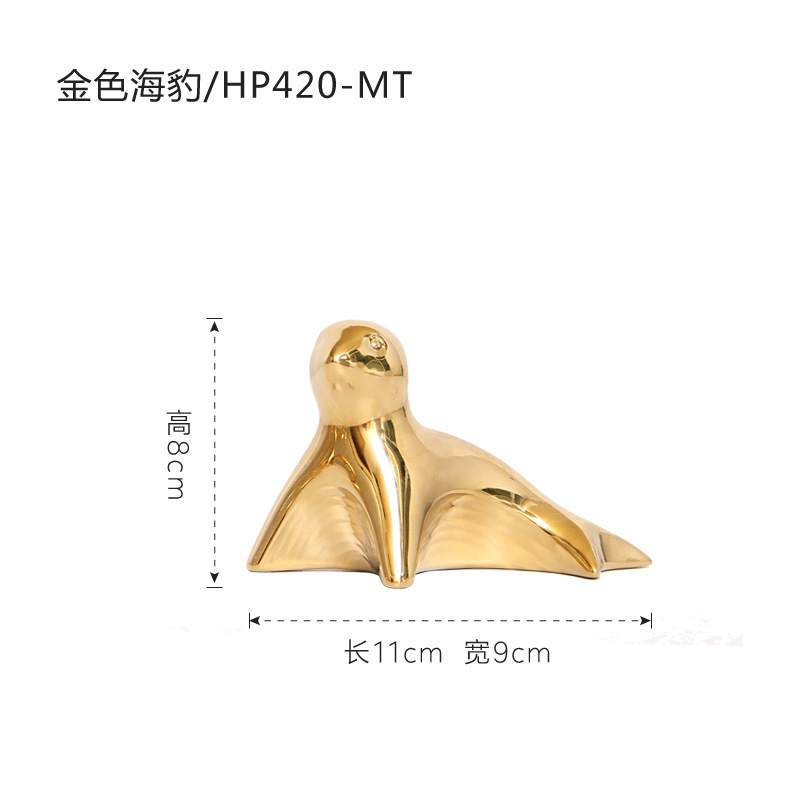 Nórdico creativo oro cerámica pequeño animal hogar dormitorio vino gabinete decoración Decoración habitación decoración pequeña decoración al por mayor