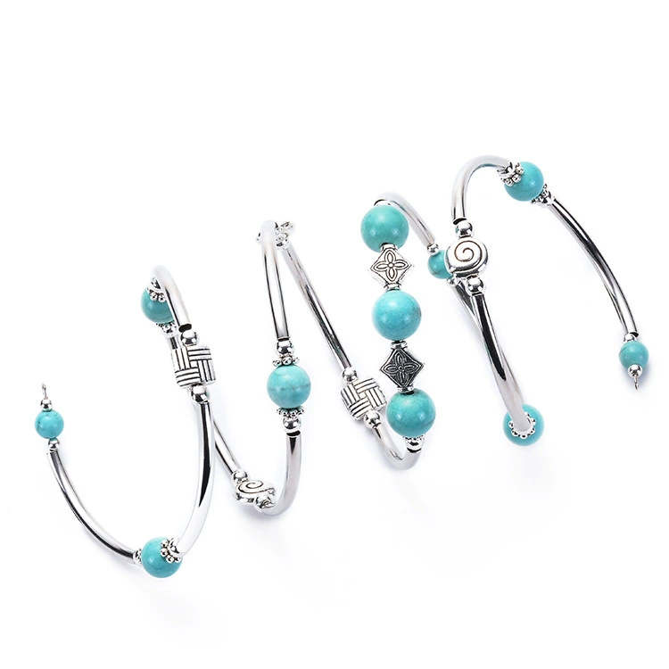 Turquoise organic bracelet natural stone, Amazon