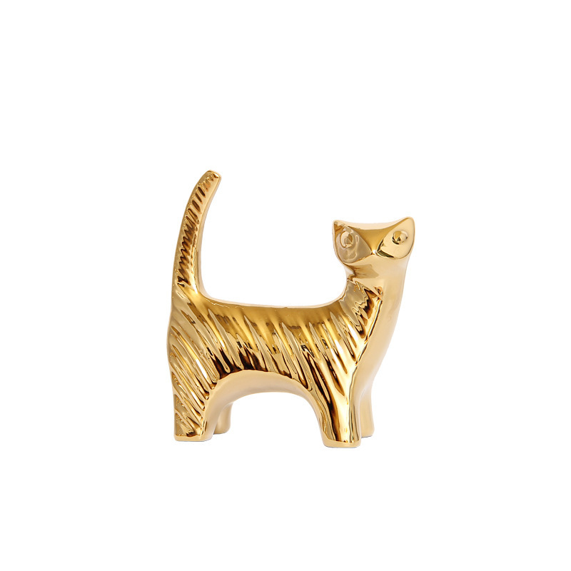 Nordic hogar creativo de oro de cerámica pequeño animal zakka decoración de la habitación decoración pequeña decoración al por mayor