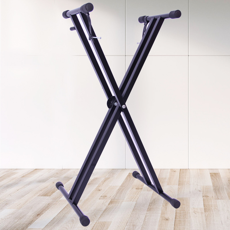 Soporte para Teclado Electrónico al por Mayor, Soporte Tipo X para Guzheng, Soporte Plegable de Doble Tubo para Teclado, Soporte de Altura Ajustable para Teclado Electrónico de Doble Tubo
