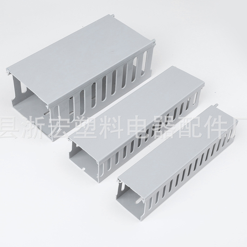 厂家批发线槽塑料线槽pvc行线槽齿型走配40高60宽型材配电柜专用