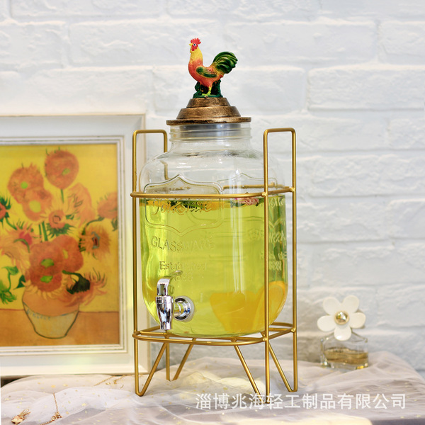 5 -liter rooster elephant cover with faucet glass buffet beverage…