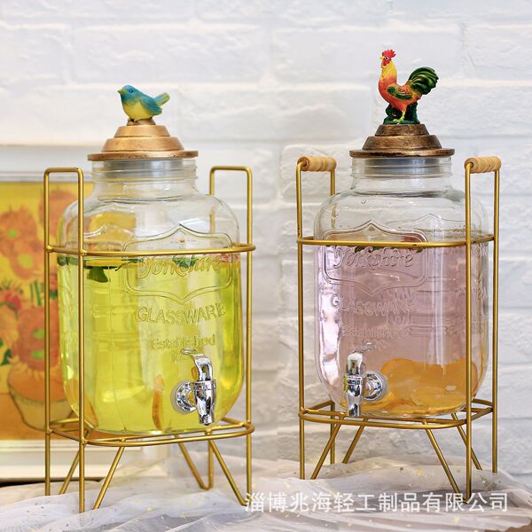 5 -liter rooster elephant cover with faucet glass buffet beverage…