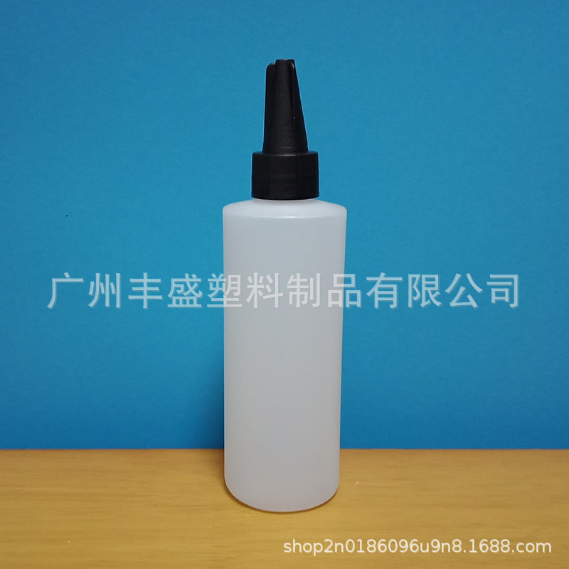 125ml方肩瓶配鱼翅盖尖嘴瓶花肥瓶机油分装瓶墨水瓶挤酱瓶遮光瓶