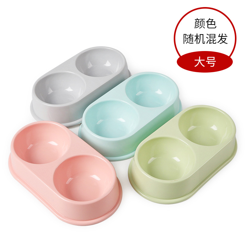 Fábrica personalizada para mascotas macarón plástico doble tazón gran tazón de comida para perros tazón de agua tazón para mascotas tazón para perros