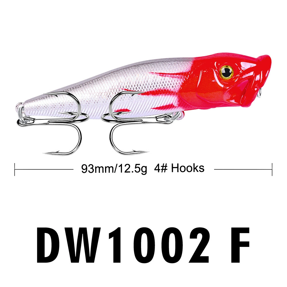 Hard popper lure (PROBEROS) 9.5 cm 12 g, ABS bionic bait, 6 color options
