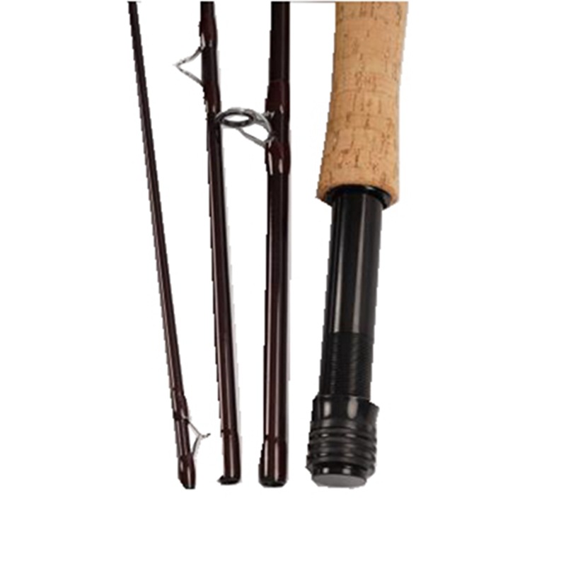 Carbono mosca caña de pescar traje mosca varilla 4 secciones 2,4 m 2,7 m mosca caña de pescar con ruedas paño varilla barril