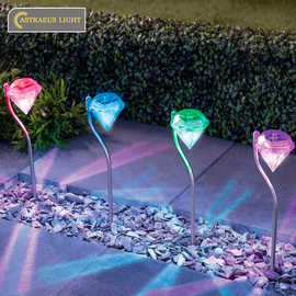 户外太阳能装饰灯弯管钻石灯草坪地插灯景观庭院创意花园灯