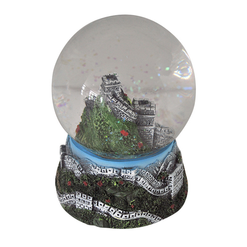 Micro-Landscape Great Wall Crystal Ball Ornaments Tourist Attractions Commemorative Gifts Home Decoration Resin Craftsmanship