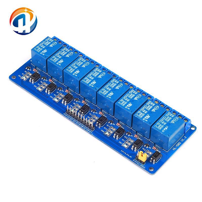带光耦 8路继电器模块 plc继电器控制板5V/12V/24V