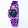 Fashionable starry sky, plastic watch strap, quartz women's watch for leisure for elementary school students, mirror effect