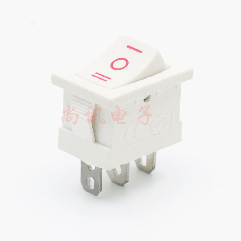 15*21三脚三档 船型开关 白色 电源转换开关 船形翘板开关3档3脚