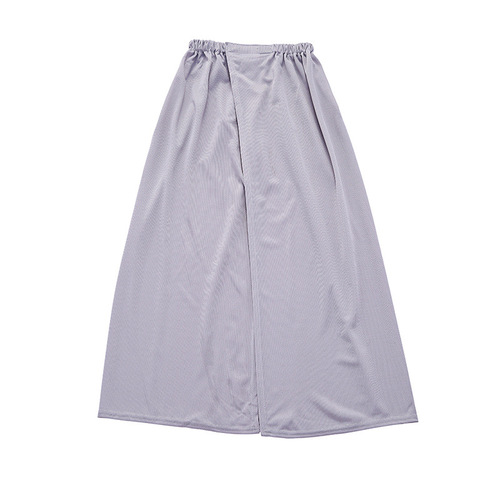 Summer outdoor cycling anti-exposure one-piece sun protection skirt with Velcro solid color beach slit long skirt