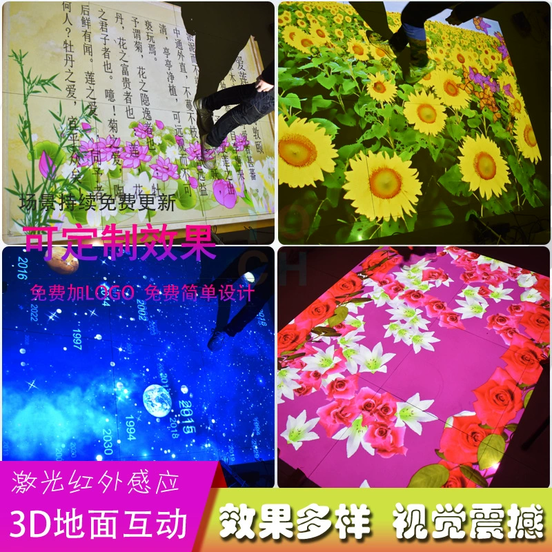 Интерактивная наземная проекционная система детская игровая площадка Интерактивная проекционная система Многоканальная проекционная игра Fusion наземная