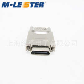 孟莱司特SCSI连接器VHDCI 28P公头带锌合金螺丝外壳连接器