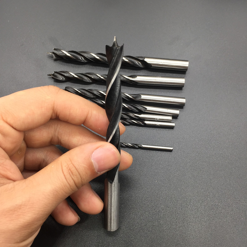 Woodworking three-point drill round shank woodworking drill Yiluo drill bit 3-10mm set twist drill bit