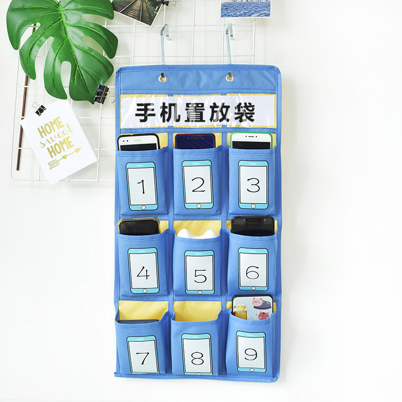 Amazon 20 Grid Class bolsa de teléfono móvil bolsa de almacenamiento detrás de la puerta bolsa de almacenamiento Tarjeta de aula bolsa de organización bolsa colgante no tejida