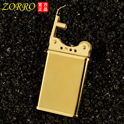 ZORRO/Zorro kerosene lighter thin 567 brass creative retro lighter sandalwood shell movement lighter
