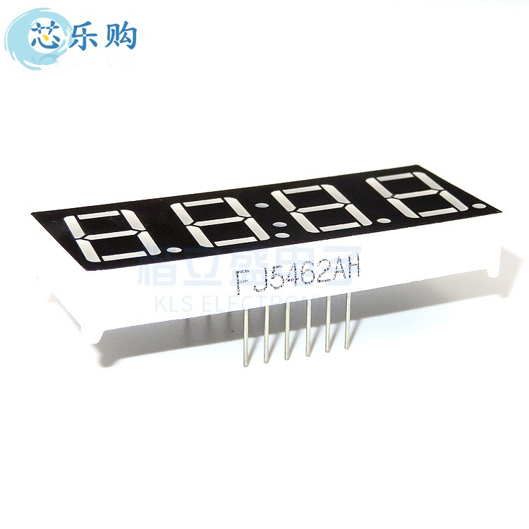 LED数码管 0.56英寸4位红光带时钟点 0.56四位共阴红色 5462AH