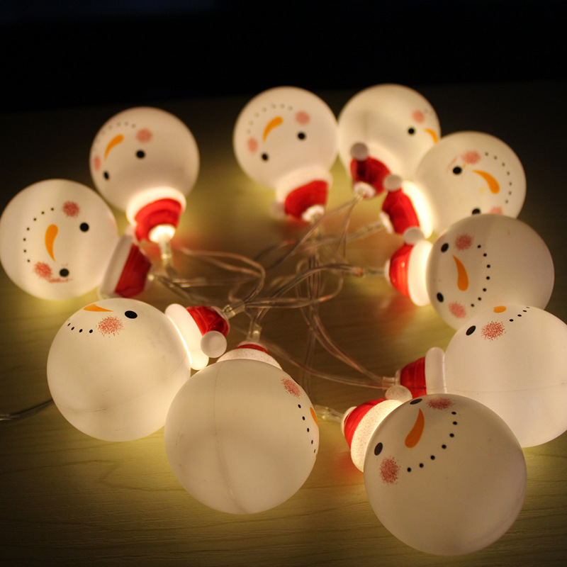 Cadena de luz LED Santa Claus muñeco de nieve ELK vacaciones linterna batería USB Navidad árbol decorativo luces de colores