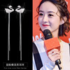 Cute zirconium from pearl, silver needle, earrings, 2020, Japanese and Korean, simple and elegant design, silver 925 sample, wholesale