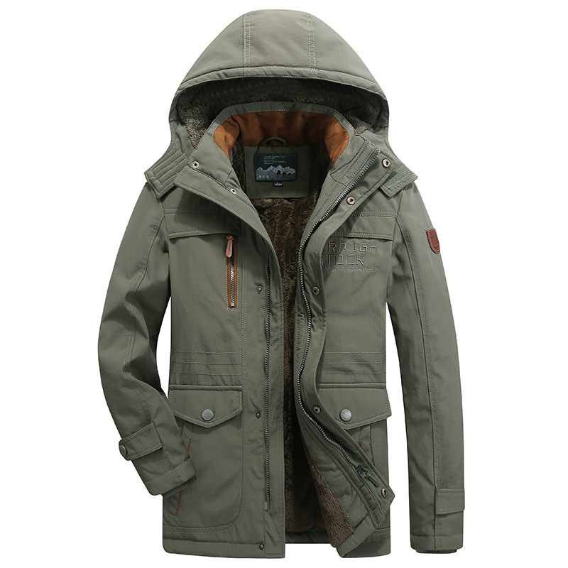 Long warm winter down jacket for boys