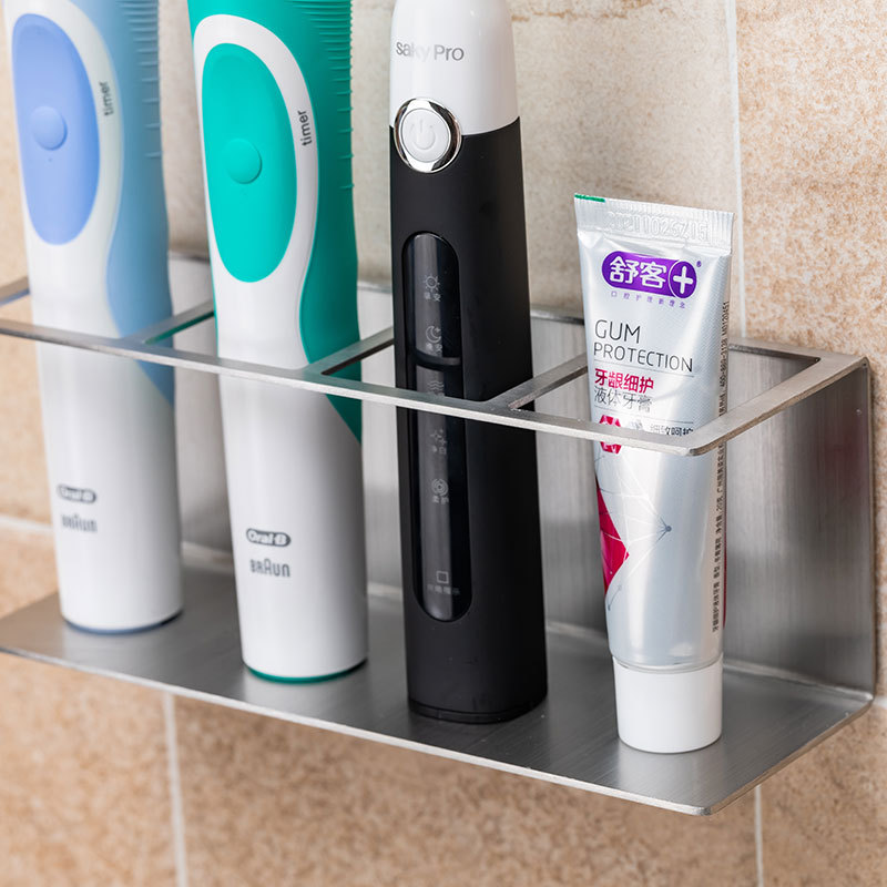 304ステンレス鋼製電動歯ブラシ収納ラック、浴室収納ラック、トイレ用歯磨き粉ラック