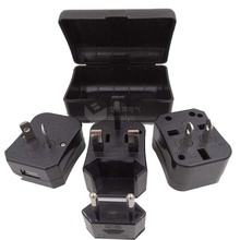 多功能转换插座 双USB充电转换插头 黑色旅行转换电源转接头