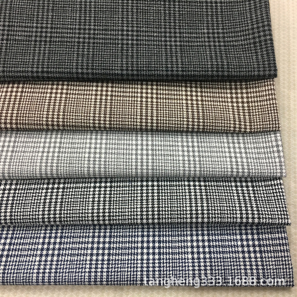 现货色织英伦格子面料 棉麻布 厂家直销 格子布 多色可选