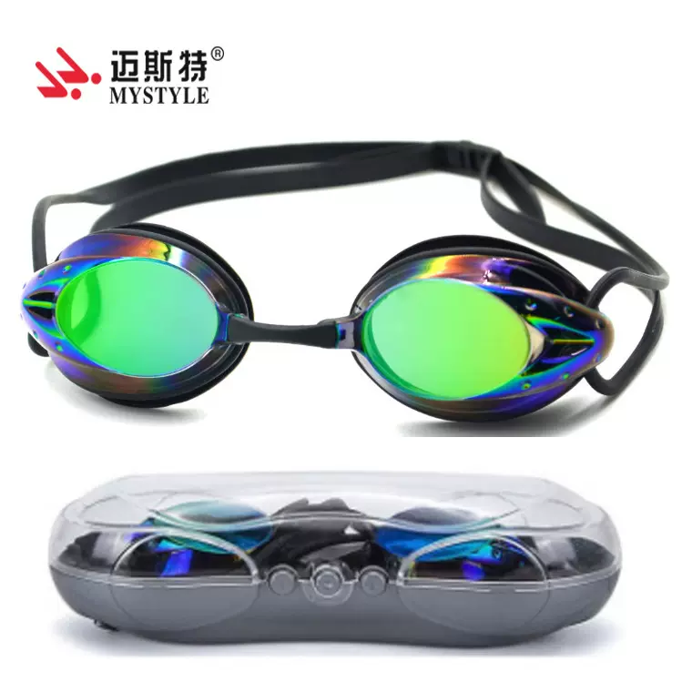 泳镜竞赛小框泳镜亚马逊游泳镜炫彩电镀游泳镜硅胶游泳眼镜