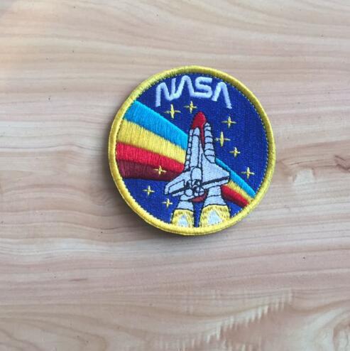 China's National Aeronautics and Space Administration NASA Logo Excellent Cloth Patching Machine Clothes Patch Badge Cloth Sticking Velcro