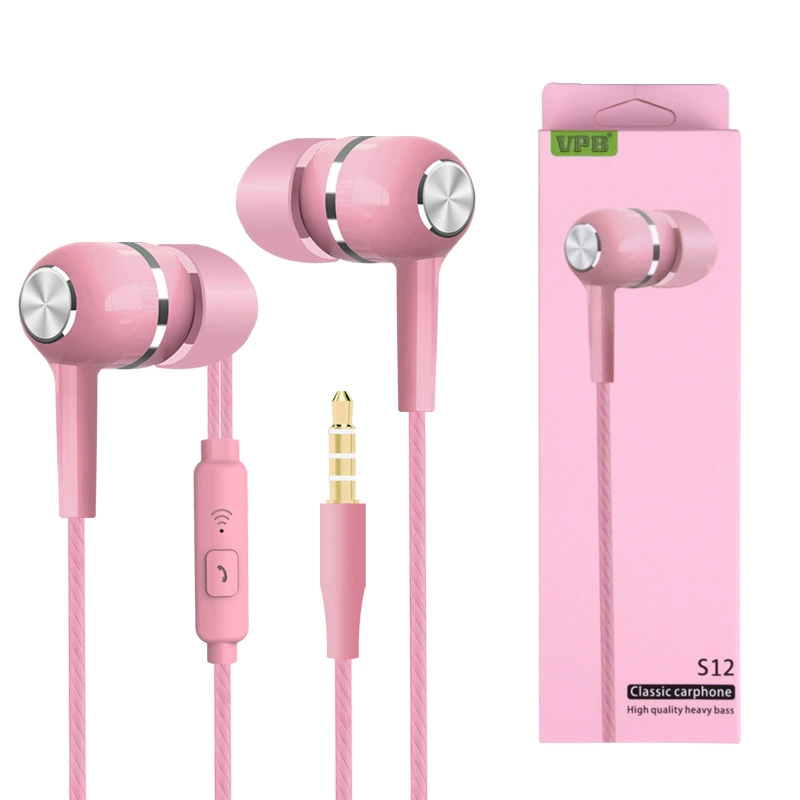 Wired earphones (VPB) S12, deep bass, inline control with microphone
