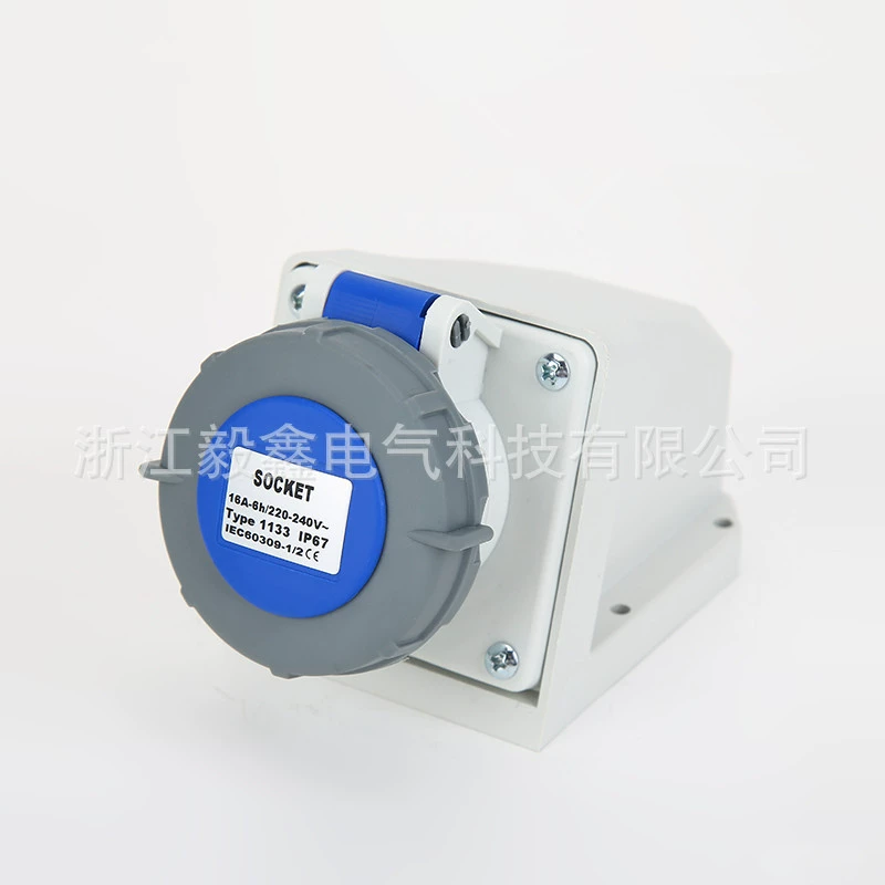 3-жильная промышленная водонепроницаемая розетка для открытого монтажа 32A, сильнотонная розетка, трехуровневая розетка для открытого монтажа IP67 1232