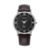 Leather belt, watch, quartz watches suitable for men and women, simple and elegant design