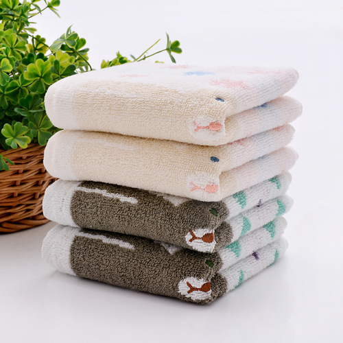 Cotton Love Pure Cotton Jacquard Cartoon Towel Pure Cotton Children's Towel 25*50 Water Absorbent and Skin Friendly 21 Strands 45g