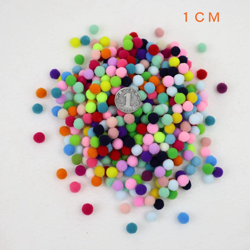 В наличии 1 см Красочный высокоэластичный меховой шар diy полиэфирный меховой шар Детский плюшевый мяч аксессуары для игрушек обувь и головные уборы разноцветный меховой шар