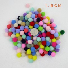 1.5cm Mixed Color Elastic Velour Polyester Pom-poms Substrate for Children's Shoes, Hats, Accessories, Clothing and Accessories Wholesale