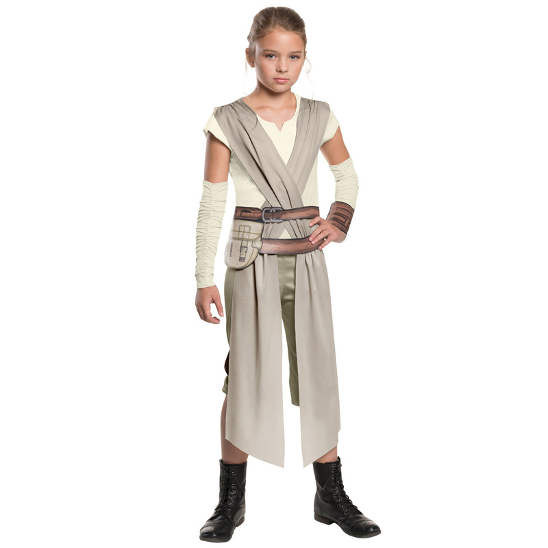 Star Wars The Force Awakens Rey Girl Classic Movie Character Carnival Game Play Halloween Costume