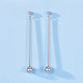 鑫义德原创设计s925银针耳环项链简约长款直棍圆圈项链日韩风厂家